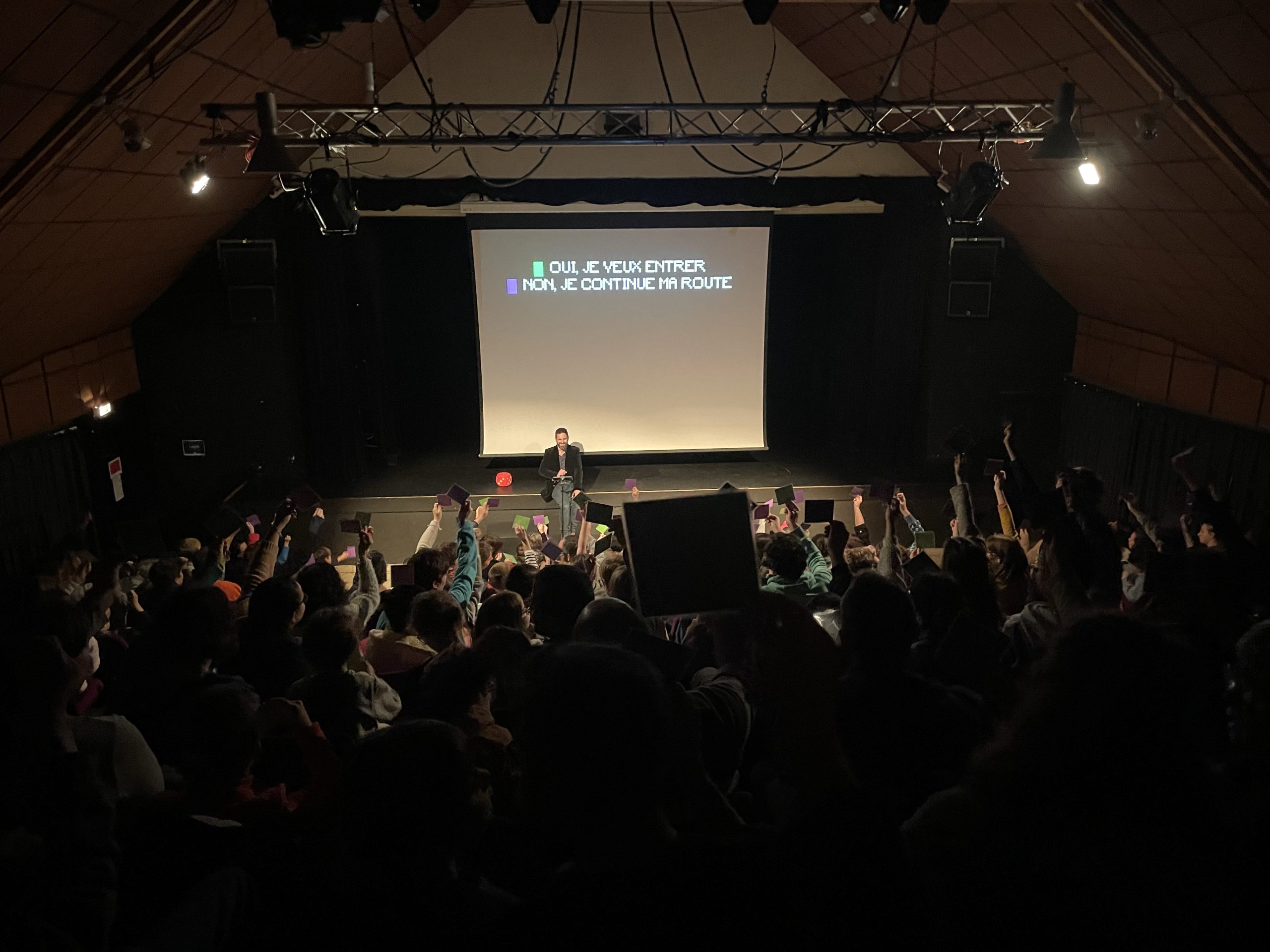 Photo des scolaires au spectacle.